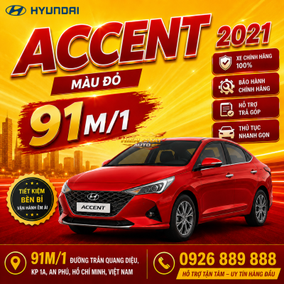 ACCENT 2021 ĐỎ AT