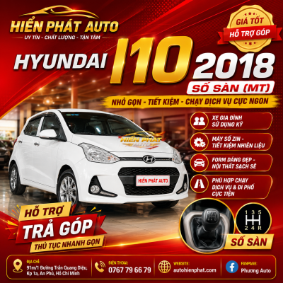 Huyndai I10 2018 MT bản đủ