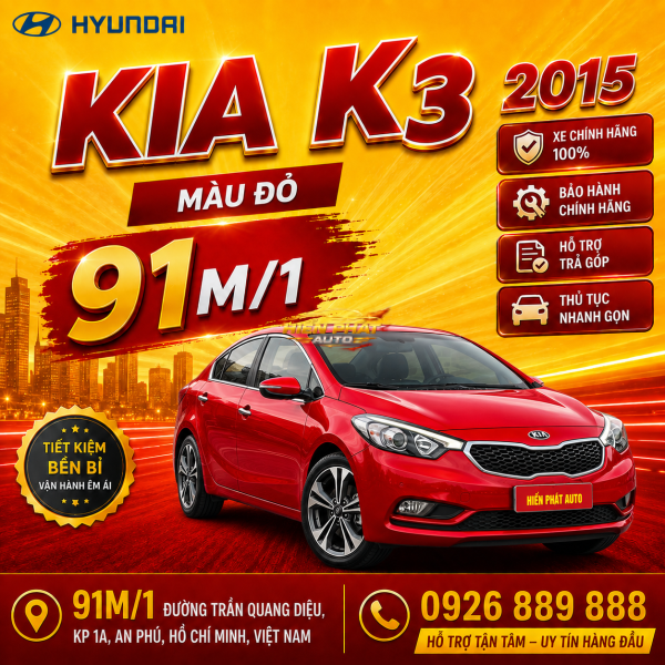 KIA K3 2015 ĐỎ AT